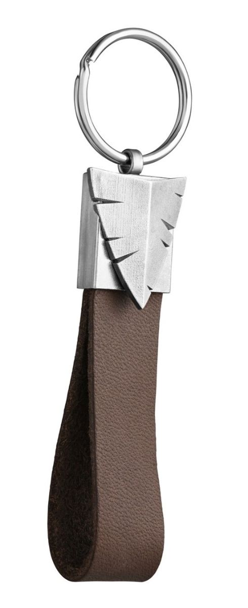 Lempikoru Hunter silver-leather key ring 90 509 42 002