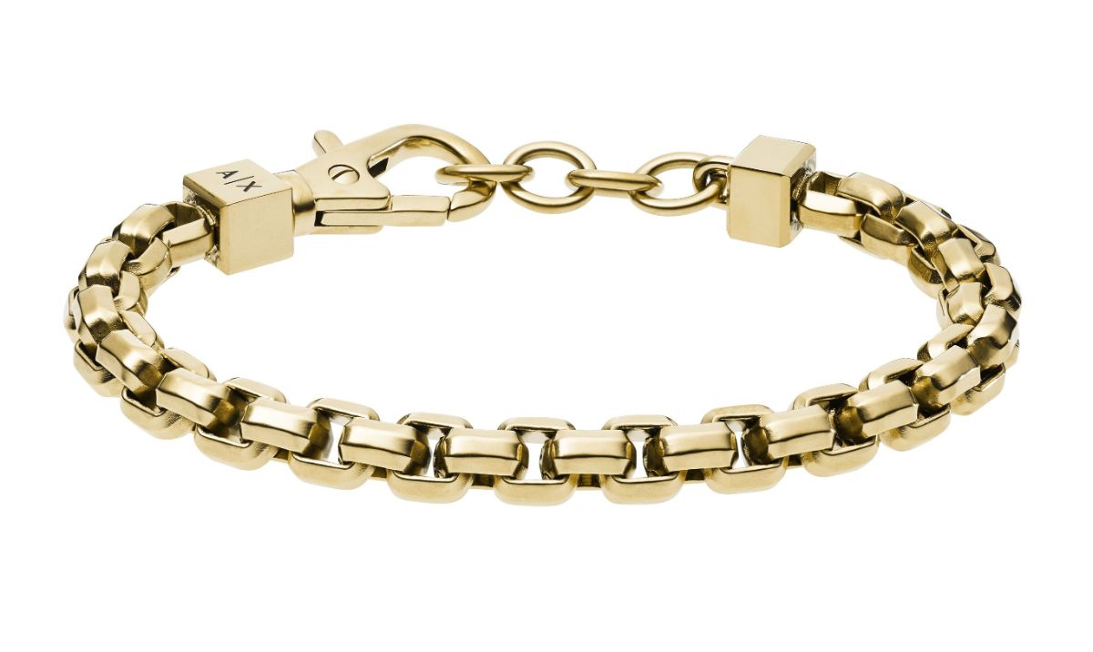 Armani Exchange gold colored steel bracelet AXG0046710
