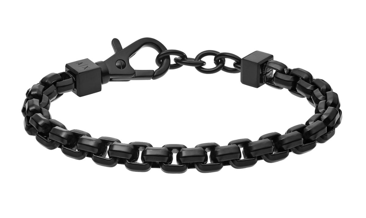 Armani Exchange black steel bracelet AXG0047001