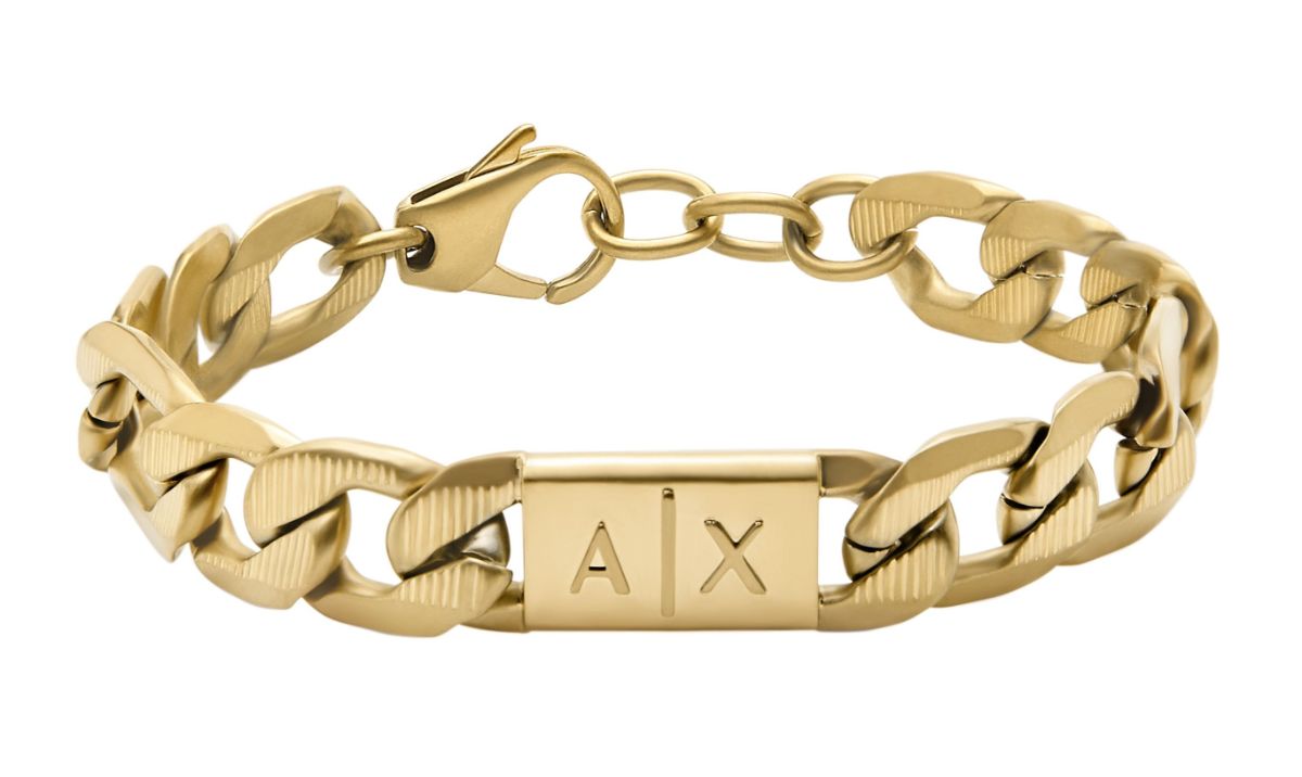 Armani Exchange gold colored curb bracelet AXG0078710