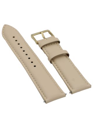 Tiima beige/nude leather strap with gold coloured buckle