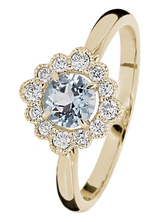 Kohinoor diamond-aquamarinring Bellis 033-616KA-16
