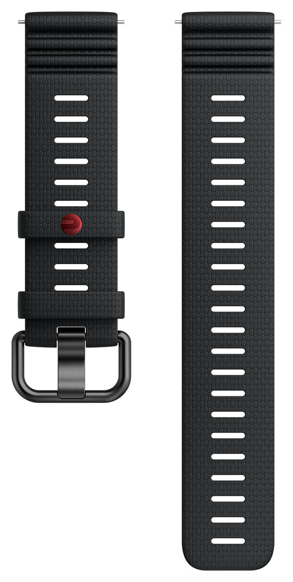 Polar black Premium silicone watch strap 22 mm S-L