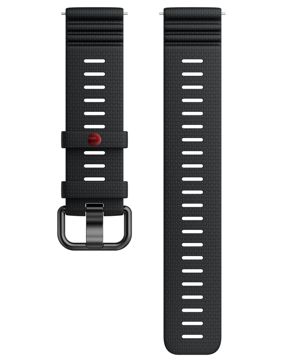 Polar black Premium silicone watch strap 22 mm S-L