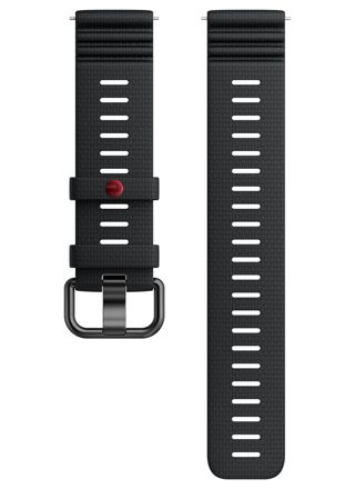 Polar black Premium silicone watch strap 22 mm S-L