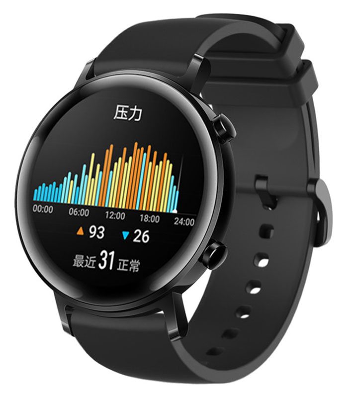 Tiera black silicone watch strap  20 mm quick-release - black buckle