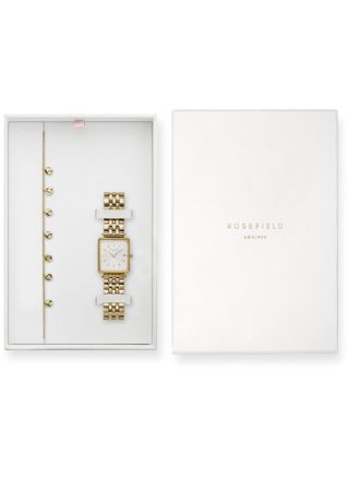 Rosefield gift box with The Boxy gold watch and Bracelet BMWLBG-X241