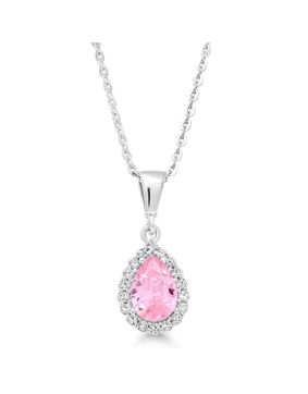 Beat of Love silver necklace BOL-N1182Zpink/40-45cm
