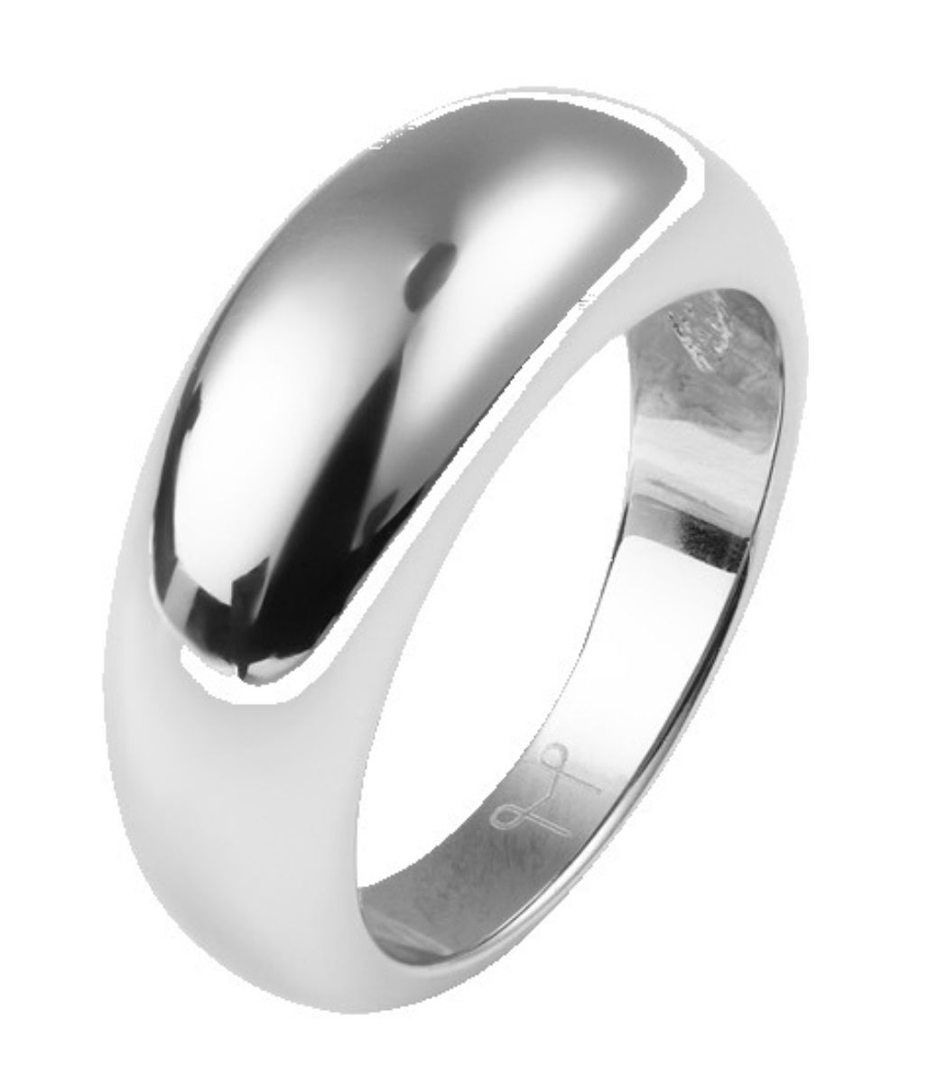 Mockberg Bold silver-colored plain ring #52 MO870