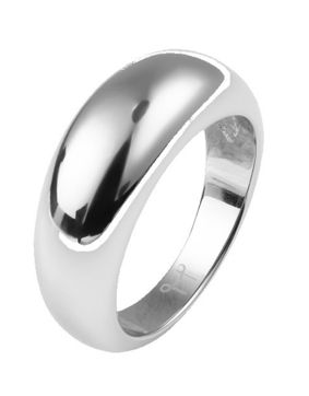 Mockberg Bold silver-colored plain ring