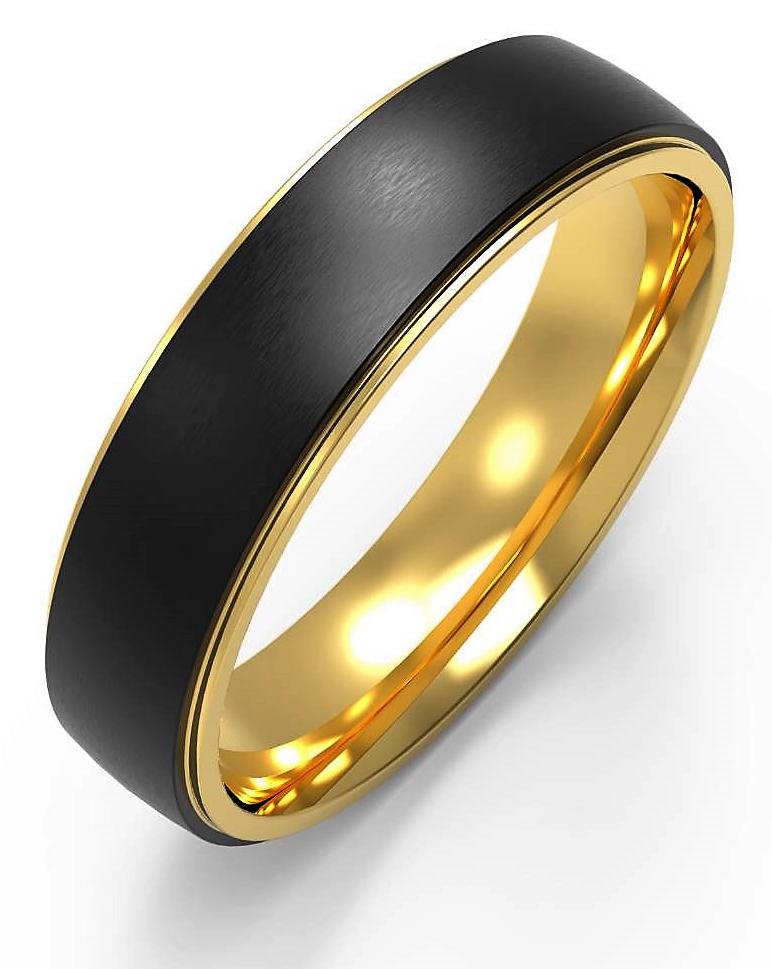 Bosie black-gold titanium ring TICMPVD-2021/6R&M  
