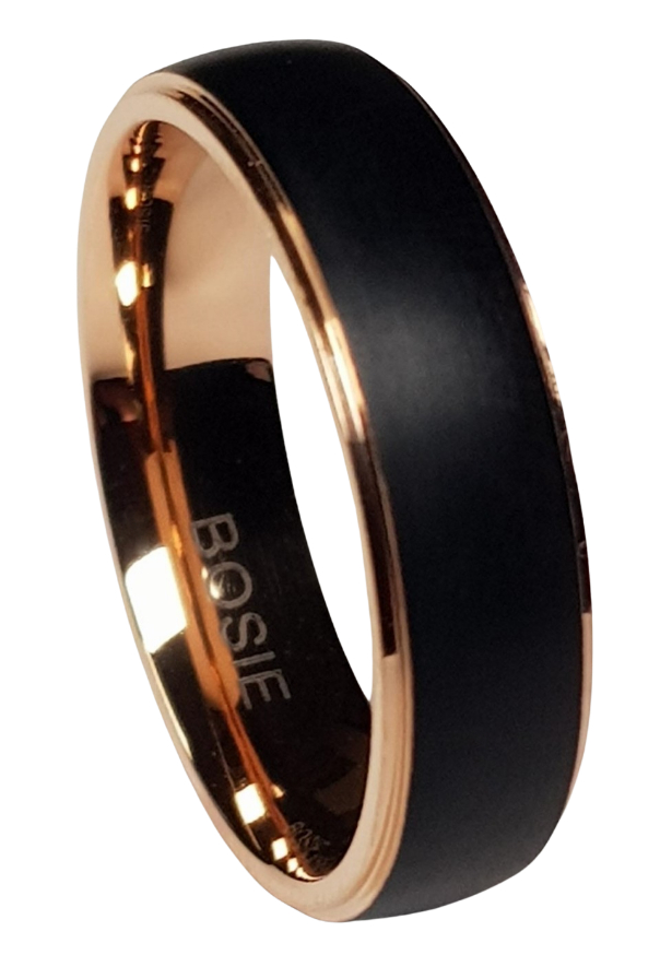 Bosie black-rosegold titanium ring TICMPVD-2021/6R&M 