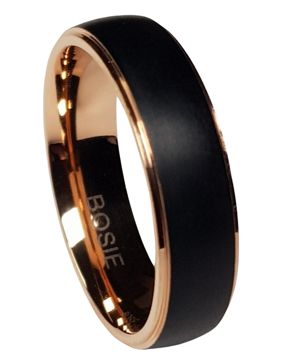 Bosie black-rosegold titanium ring TICMPVD-2021/6R&M