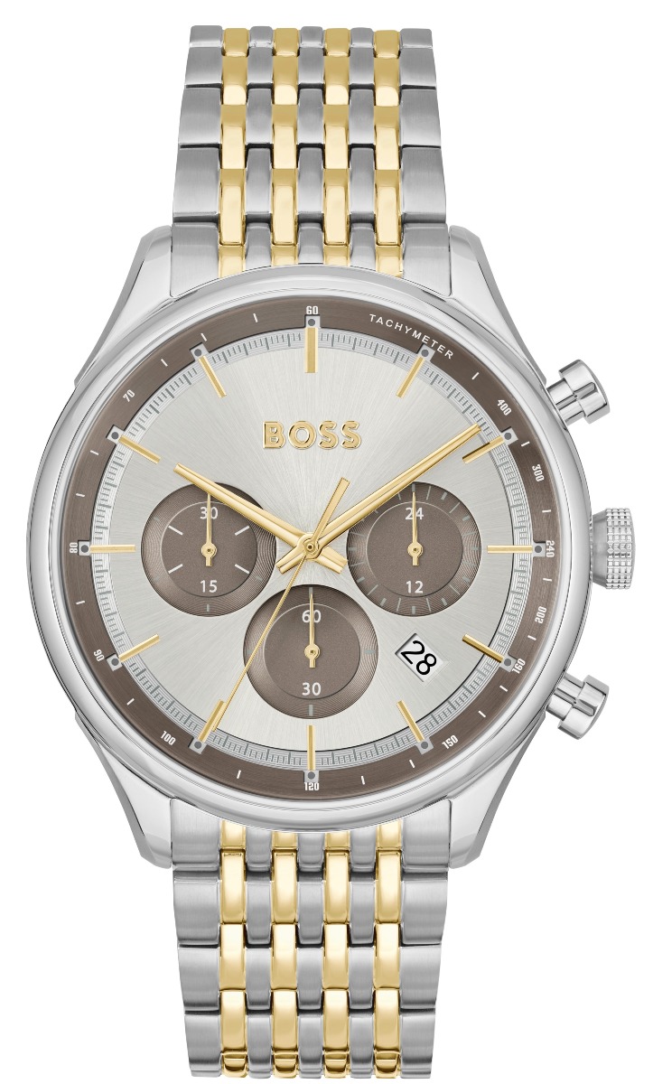Gregor 1514053 two-tone BOSS silver Chronograph