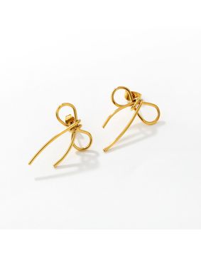 Madoww Bow gold-plated earrings