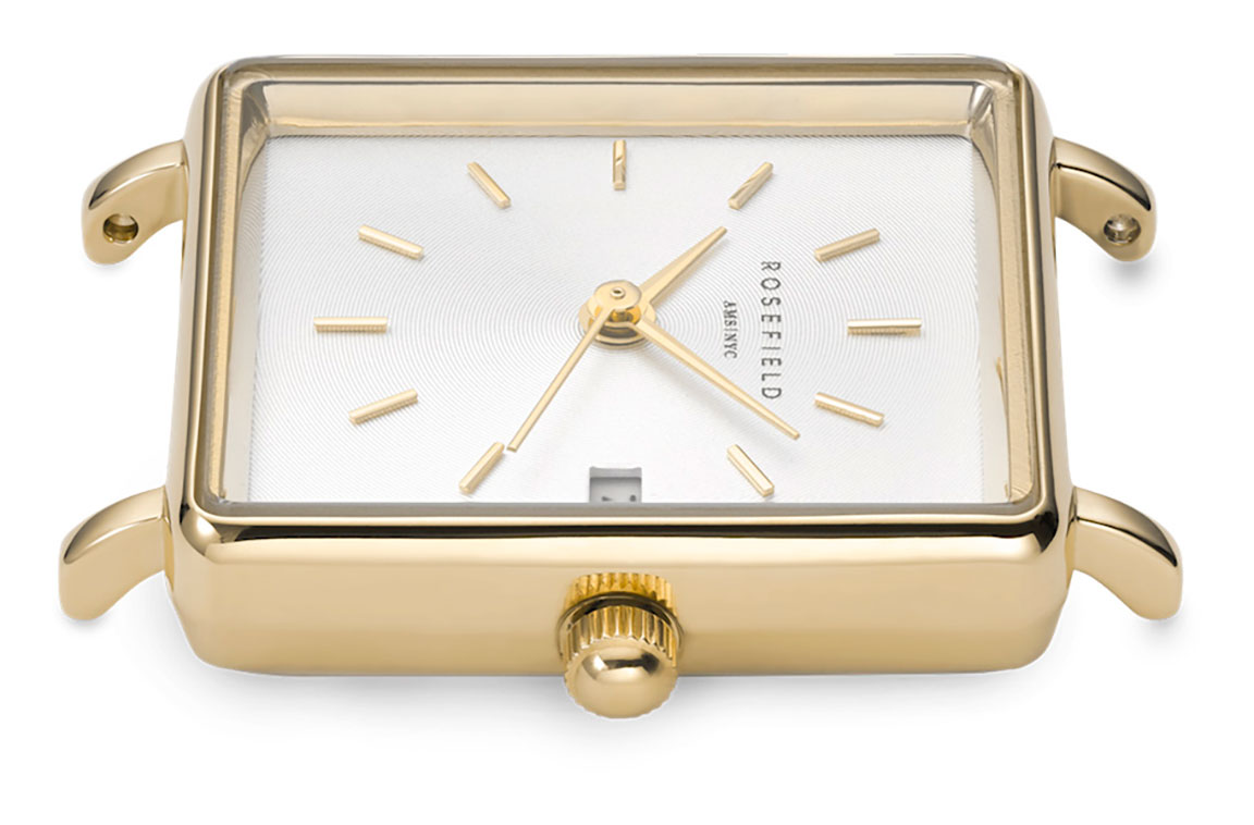 Rosefield The Boxy XS QMWSG Q021 White Gold