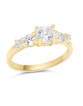 Gold baby ring 14-karat side-stone BR-1291Z