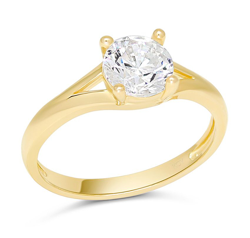Gold baby ring 14-karat solitaire BR-1813Z