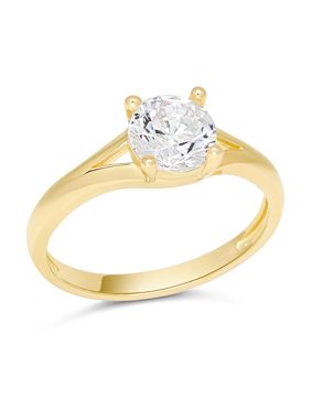 Gold baby ring 14-karat solitaire BR-1813Z