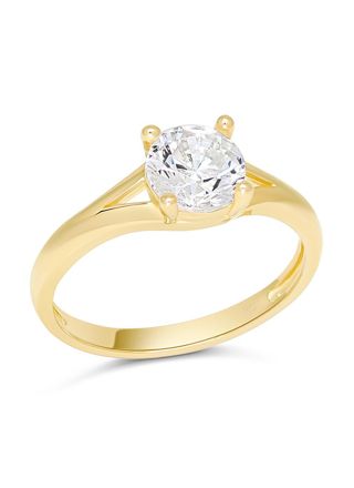 Gold baby ring 14-karat solitaire BR-1813Z