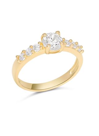 Gold baby ring 14-karat side-stone BR-8133Z