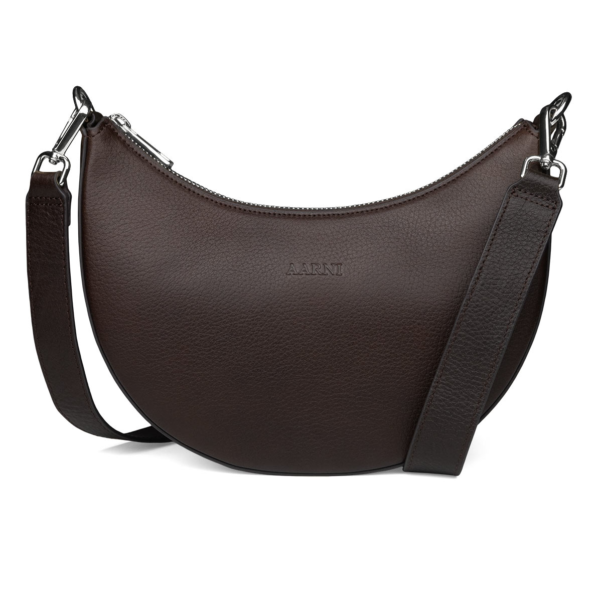 Aarni Luna underarm bag brown-silver