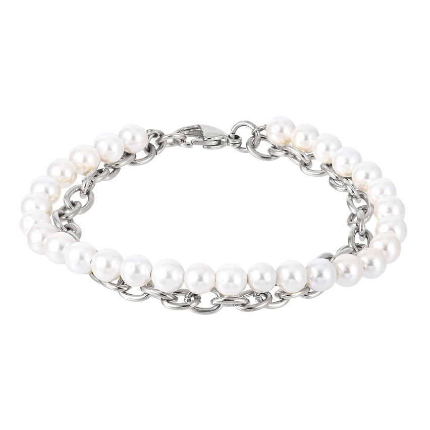 Lykka Strong pearl bracelet 21cm steel