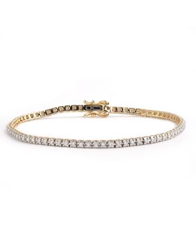 Midem Helsinki diamond tennis bracelet in gold 1ct 18cm