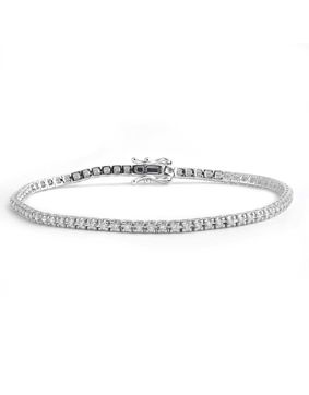 Midem Helsinki diamond tennis bracelet in white gold 1ct 18cm