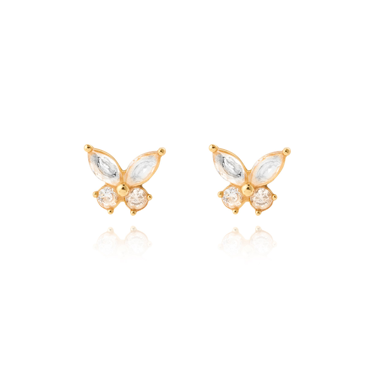 Mockberg Butterfly Gold Studs MB2080