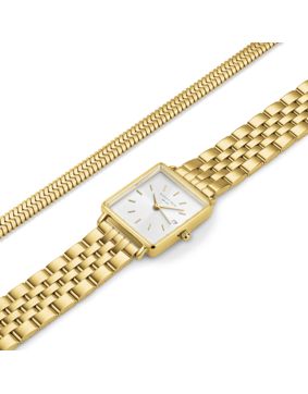 Rosefield The Boxy XS White Steel with bracelet BWGSG-X285