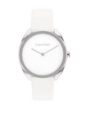Calvin Klein Adorn silver white leather 25200274