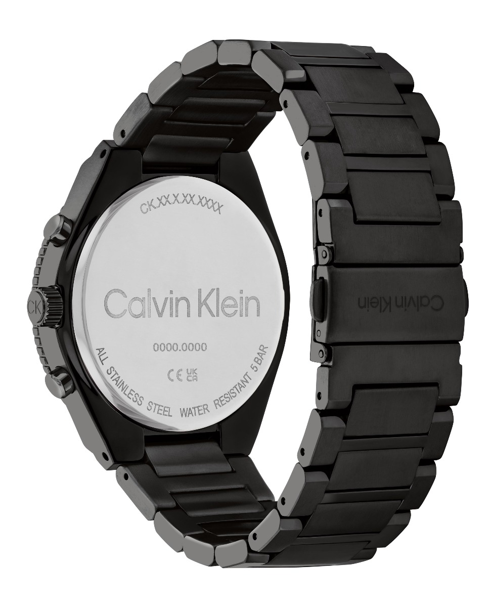 Calvin Klein Fearless dual time black steel 25200303