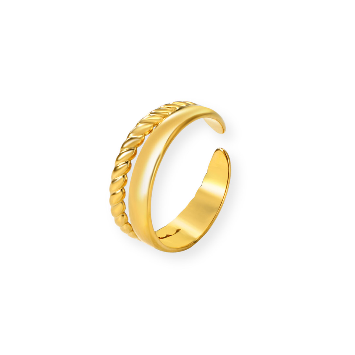 Madoww Canyon gold-plated adjustable ring