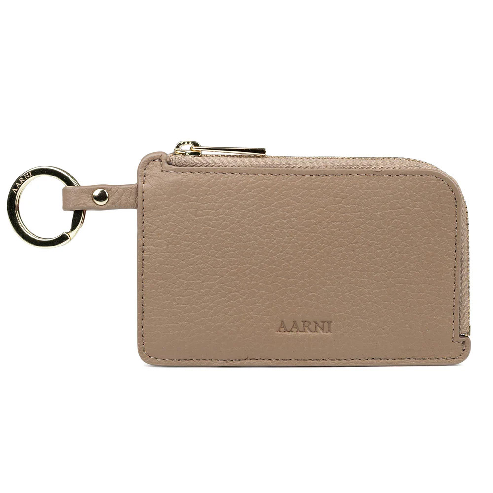 Aarni Zipped Card Holder sand/gold