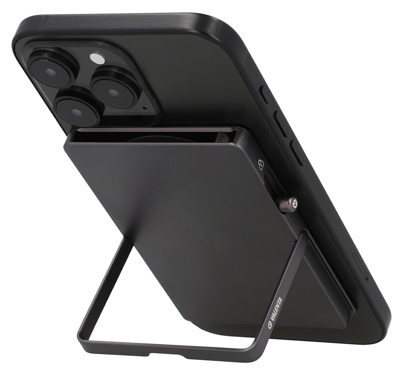 Valenta Cardprotector Aluminium MagSafe Stand Graphite Grey 