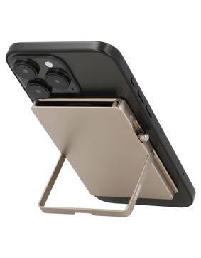 Valenta Cardprotector Aluminium MagSafe Stand Natural Titanium