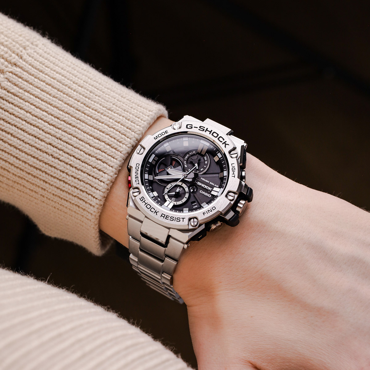 Casio G Shock G Steel GST B100D 1AER Bluetooth watchesonline
