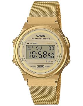 Casio Vintage Round Digital with Mesh Band A171WEMG-9AEF