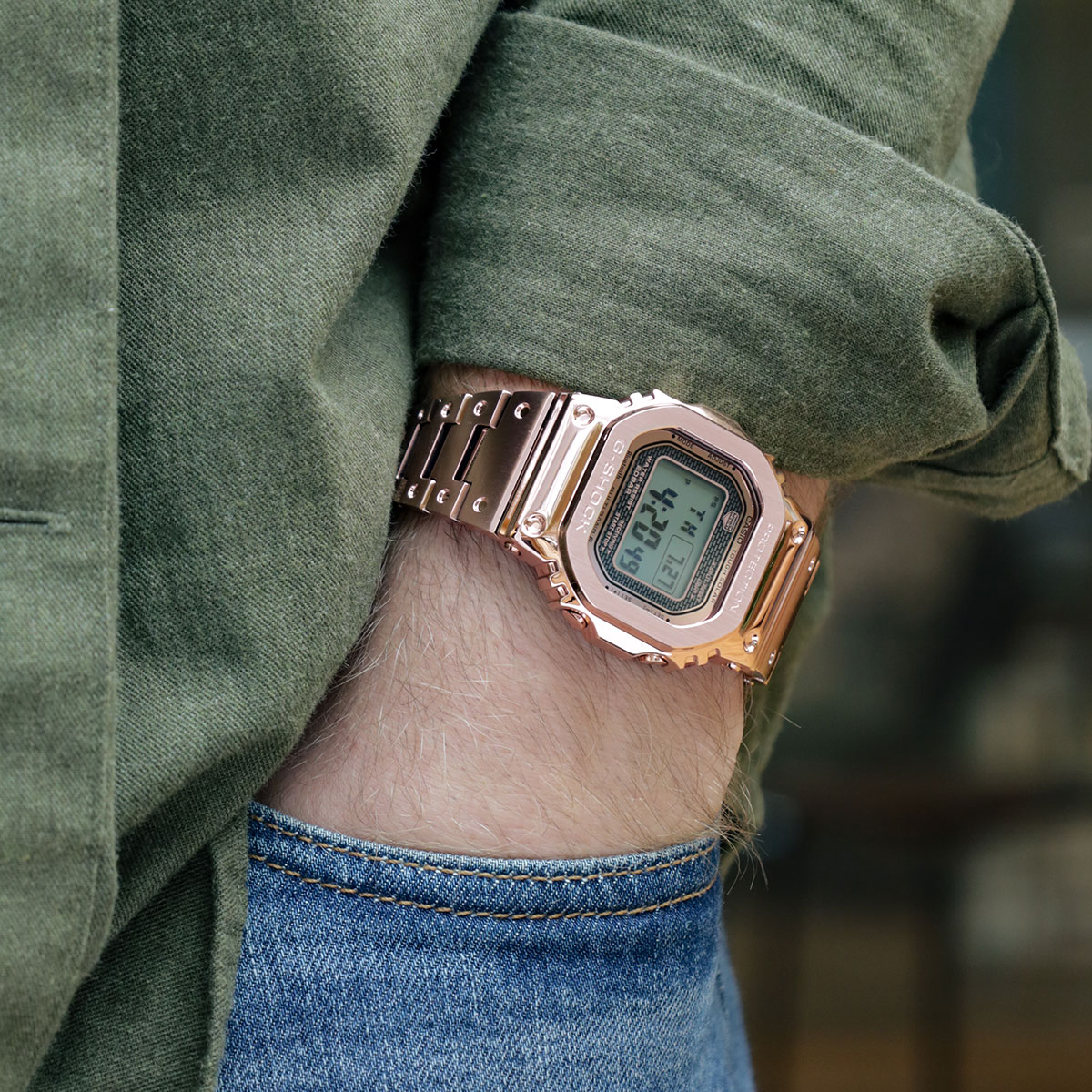 G shock metallic rose gold online