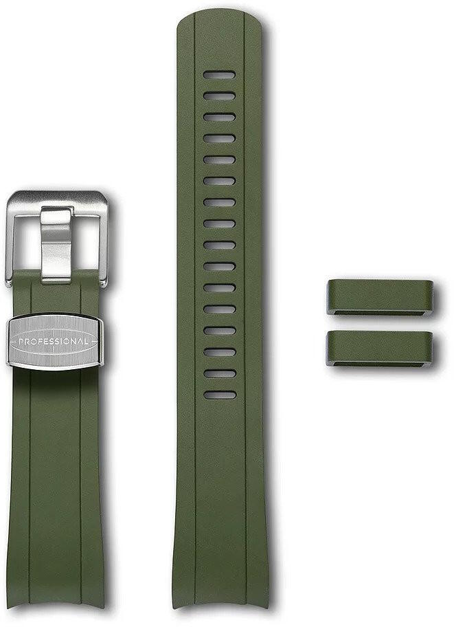 Crafter Blue CB010 Green Rubber Strap for Seiko SKX ja Seiko