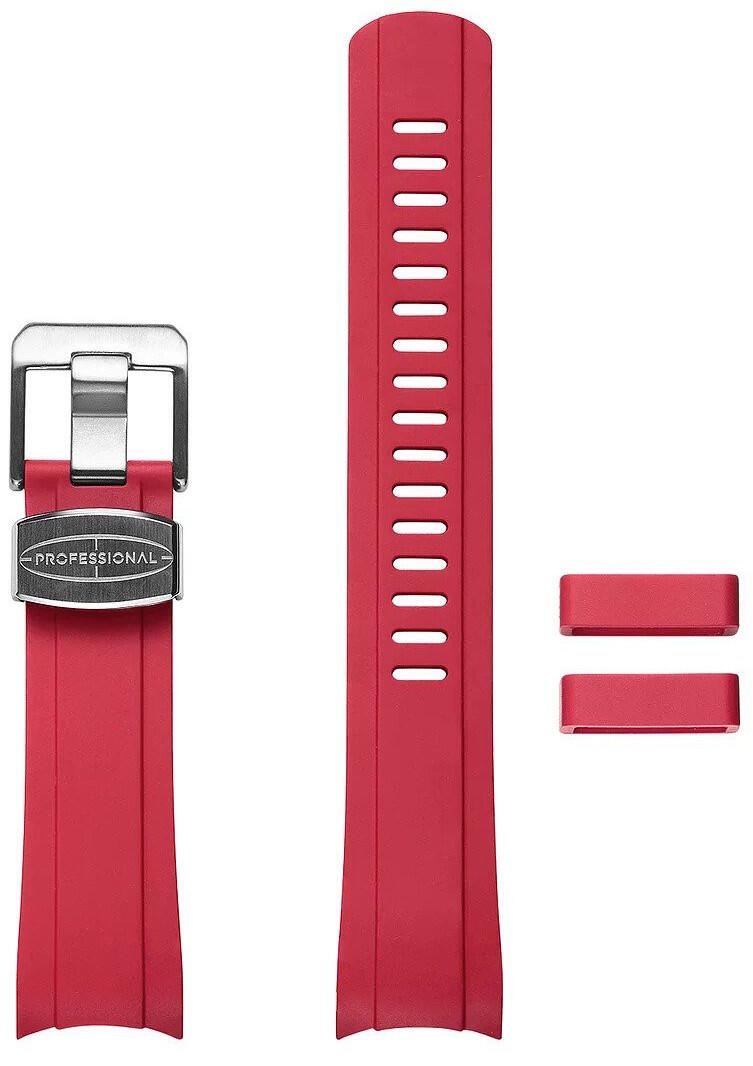 Crafter Blue CB010 Red Rubber Strap for Seiko SKX and Seiko 5