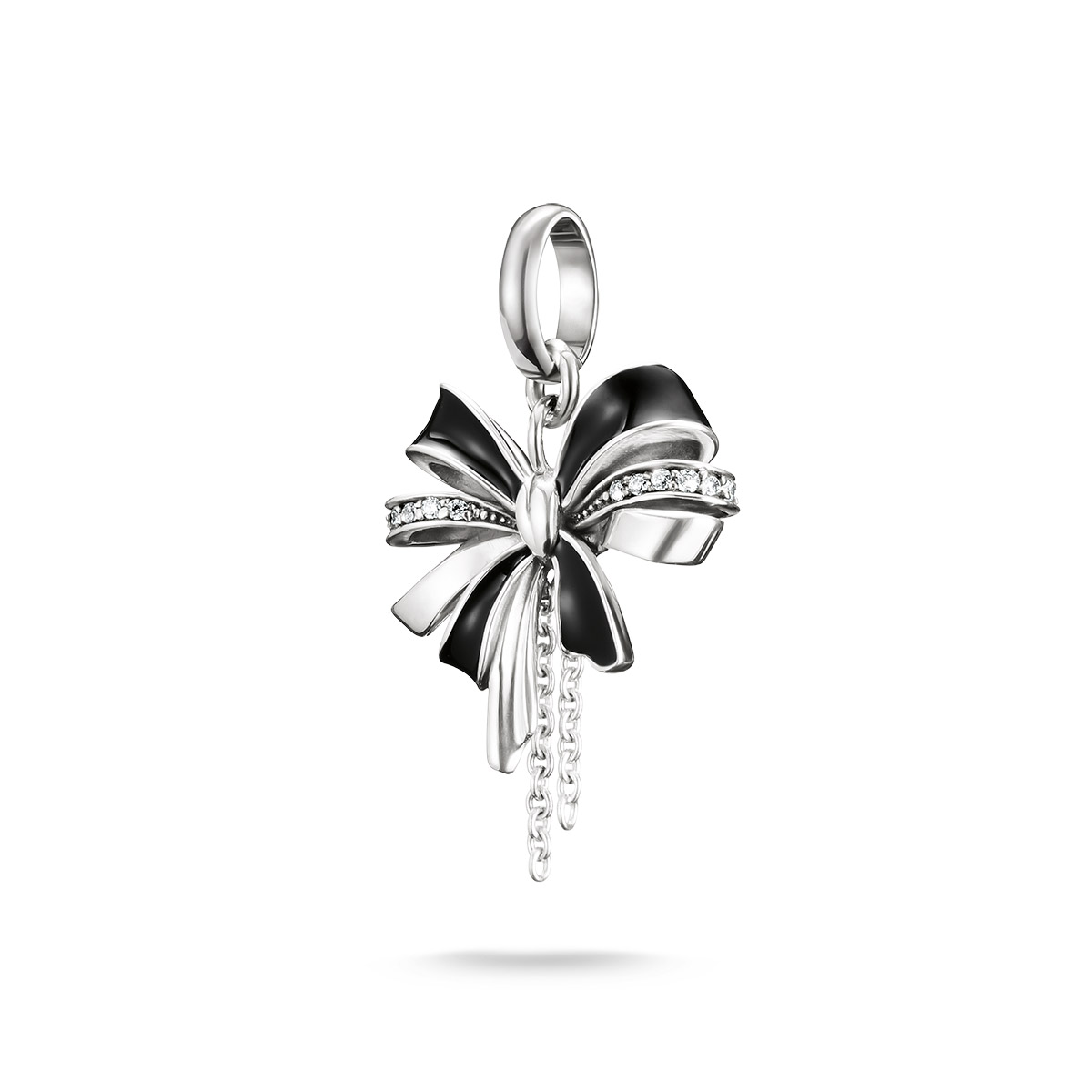 Thomas Sabo Charm Club Connect black bow charm CC1288-691-11