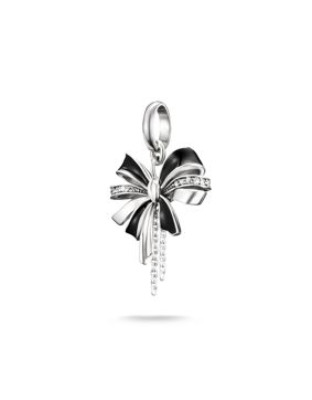 Thomas Sabo Charm Club Connect black bow charm CC1288-691-11