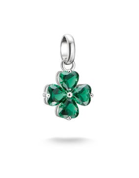 Thomas Sabo Charm Club Connect green four-leaf clover charm CC1326-699-6