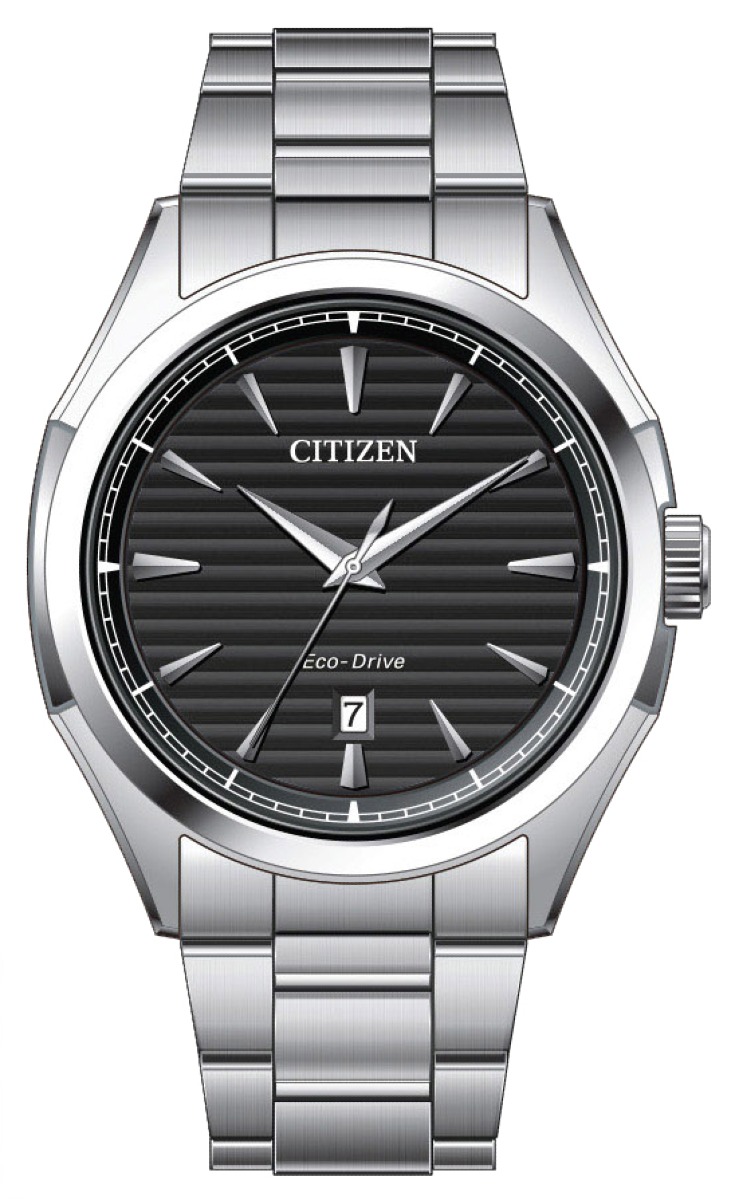 Citizen Classic Elegant Eco-Drive 3 Hands Gents black silver AW1750-85E