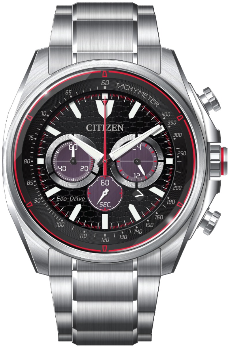 Citizen Racer Chronograph Eco Drive black red CA4561 89E watchesonline