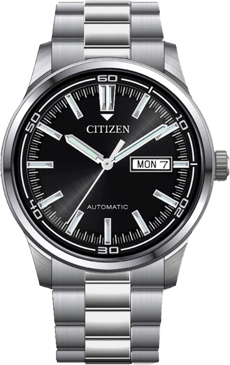 Citizen Sporty Elegant 3 Hands Automatic silver black NH8400-87E