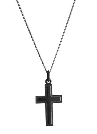 Top Gold silver cross brushed black 4256662500