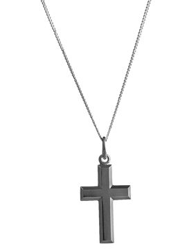 Top Gold silver cross brushed black 4256722500